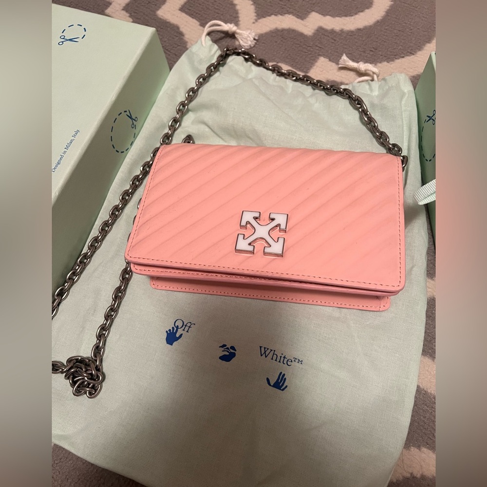 Off-White Jitney 0.6 Matt pink bag